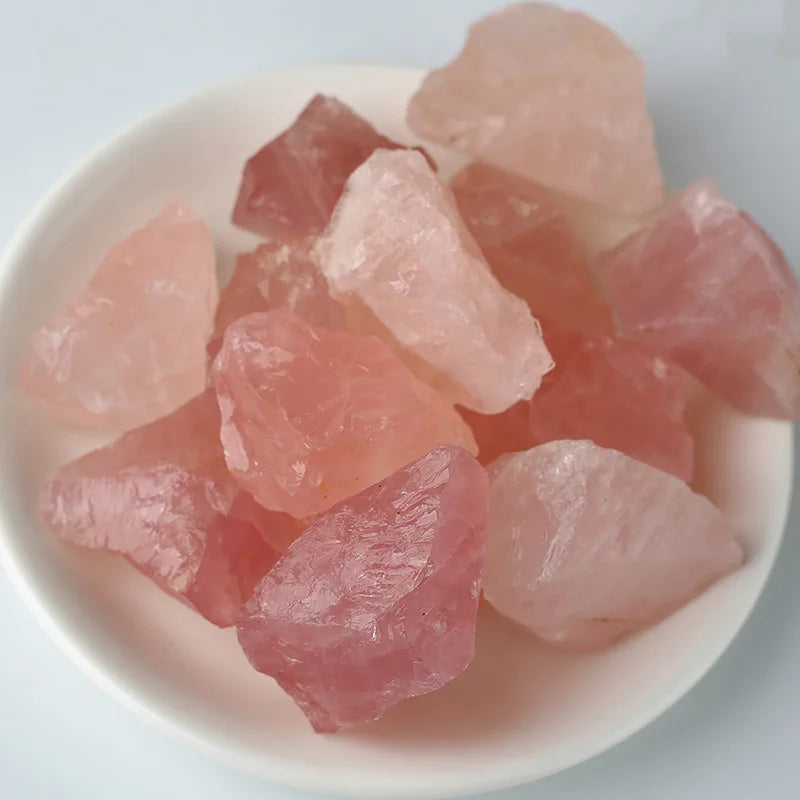 Huiying Wholesale Natural Raw Crystal Healing Stone Rose Quartz Rough Stone Crafts