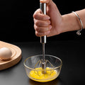 Hot Selling Stainless Steel Egg Whisk Manual Semi-automatic Egg Beater Egg Mixer Tools Kitchen Gadget