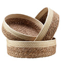 Handmade Eco-Friendly Seagrass Woven Multifunction Storage Basket Lid for Dining Room Small Desktop Flower Gift Basket Liner for