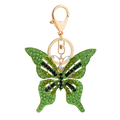 Fashion Women Insect Butterfly Key Chain Pendants Hollow Colorful Rhinestone Butterfly Key Chains for Bag