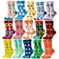 Wholesale Bulk Creative Pineapple Donut Pattern Socks Men Unisex Funky Funny Cotton Crew Socks