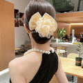 Rhinestone Mesh Deft Bun Hair Bun Maker Hair Twist French Stylish Donut Bun Maker Styling Twister for Women Hair Braider
