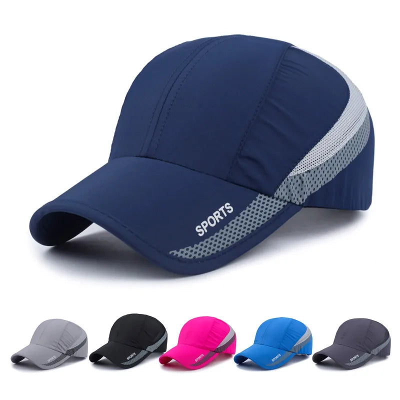 100% Polyester Quick-Drying Mesh Baseball Sport Cap Breathable and Common Fabric Feature