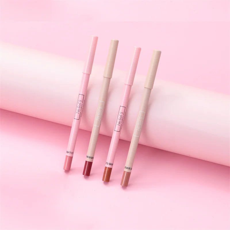 Creamy Matte Velvet Pigmented Wholesale Lip Liner Private Label Pigmented Smooth  Custom Logo Waterproof Long Last Lip Liner