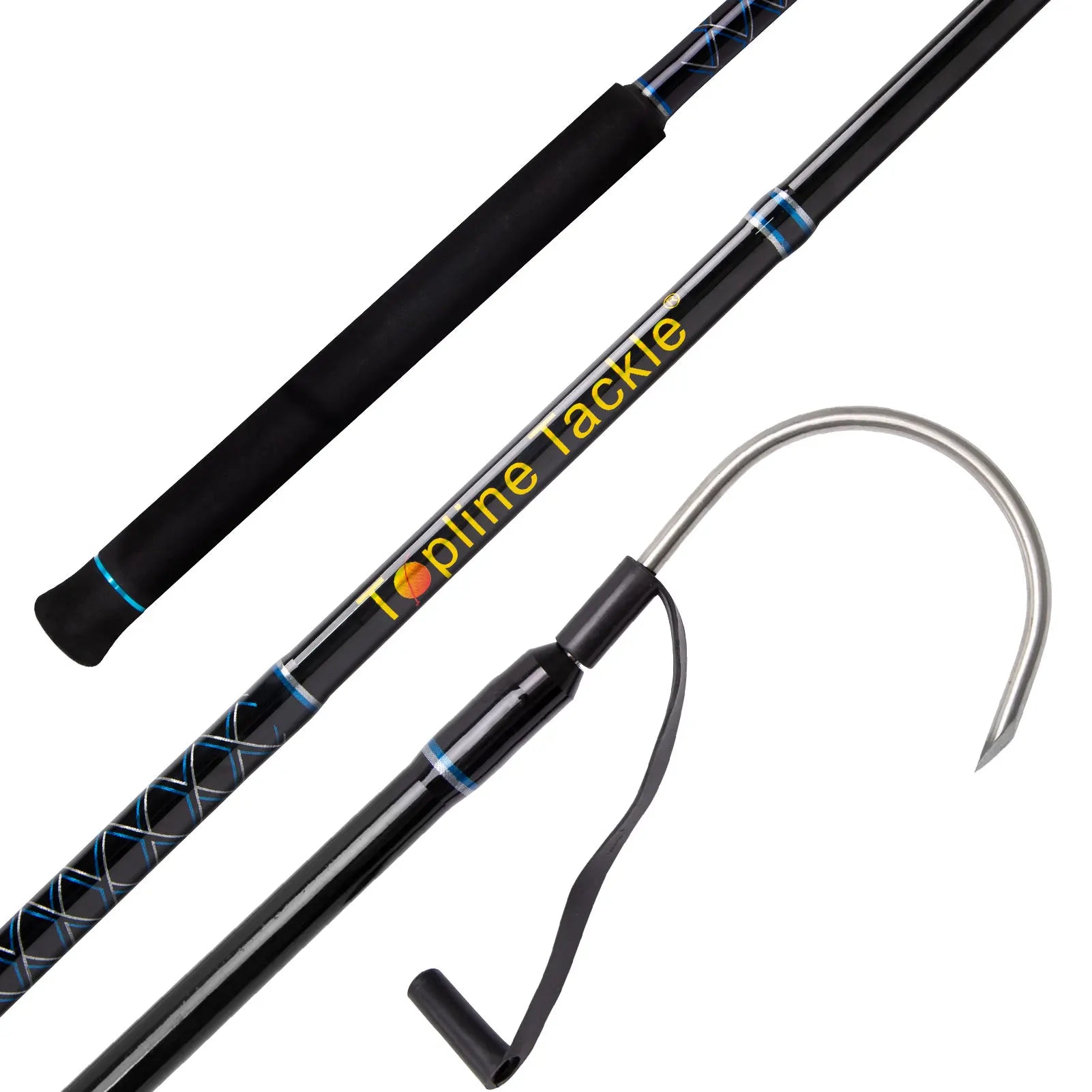 Trolling Fishing Tackles Sea Fishing Gaff Fiberglass Blank Fish Gaff With Eva Handle Big Game Fishing Gaff