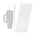 Reusable Food Grade Heat Resistant Straws for 20oz 30oz 40oz with Straw Cleaning Brush