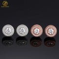 Trendy Style Hiphop Stud Earrings Rose Gold Moissanite Earrings 925 Sterling Silver VVS Moissanite Diamond Earrings