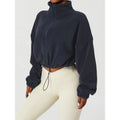 Sweatshirts Half Zip Pullover Quarter Open Front Oversized Drawstring Warm Hoodies Sweaters Fall Outfits 2023 Y2K Winter Clothes