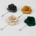 Mens Fashion Lapel Flower Handmade Boutonniere Stick Wedding Men Suit Brooches Pin Accessories