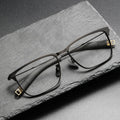 Big Frame Titanium Rectangle Business Style Men Eyeglasses Luxury Simple Design Wholesale Optical Glasses Spectacle 2022