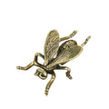 Custom Vintage Crafts Brass Moth Small Ornament Antique Bronze Carving Bronze Art Ornament