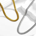 Stainless Steel Snake Chain Necklace Hip Hop Style Thick Gold Plated 18K Fashion Jewelry Thin Densely Woven Snake Bone Necklace