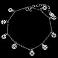 Semi Mount 3*3mm Sterling Silver Anklets Empty Blank Support Claws Setting S925 Mountain Base Holder Without Stone Inlay for DIY