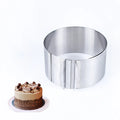 Kitchen Bakeware Stainless Steel Mousse Ring 6 To12 Inch Adjustable Cake Mousse Mould Cake Baking Cake Decor Mold Ring