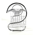 Stainless Steel Double Tier Dish Drying Rack with Foldable Design Non-Slip Feet Customizable Color Kitchen Storage Organizer