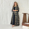 Abayas Dubai Clothing 2025 Turkey Winter 2 Pieces Set Modest Kaftan Islamic Traditional Muslim Clothing Abaya Women Muslim Dress