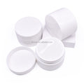 100g Hot Sale High Quality New Design Empty  White Double Wall Round Skin Care Face Cream Makeup PP Plastic Jar with Spoon
