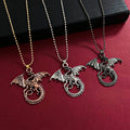QW-110 Wholesale Women Neck Jewelry Vintage Gothic Flying Dragon Alloy Necklace