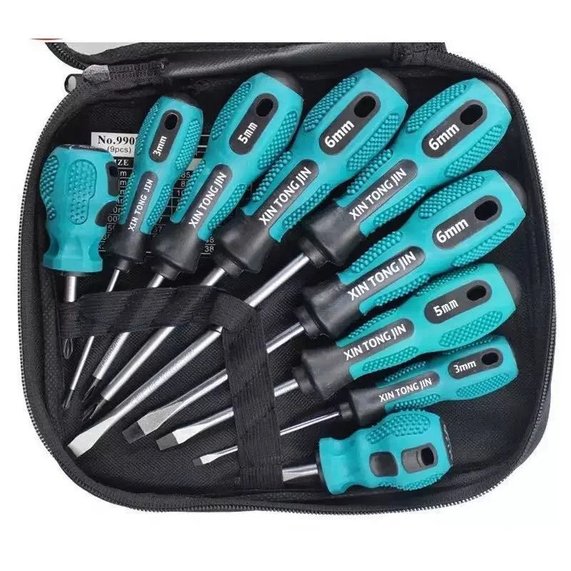 9pcs Phillips Slotted Screwdriver Tool Sets Magnetic Screwdriver