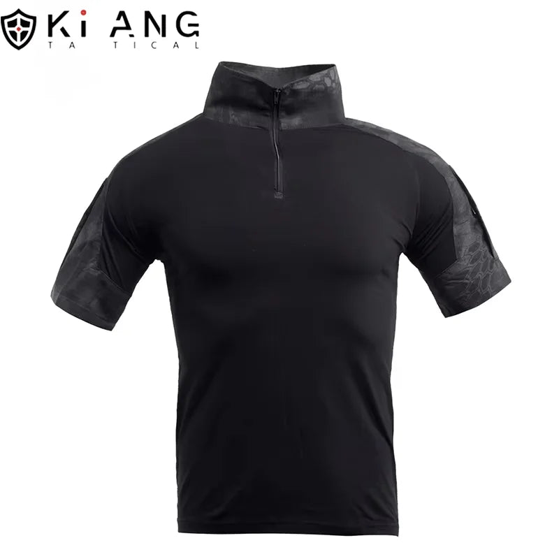KIANG High Standard Tactical Short Sleeve Tactical T Shirt 100% Polyester