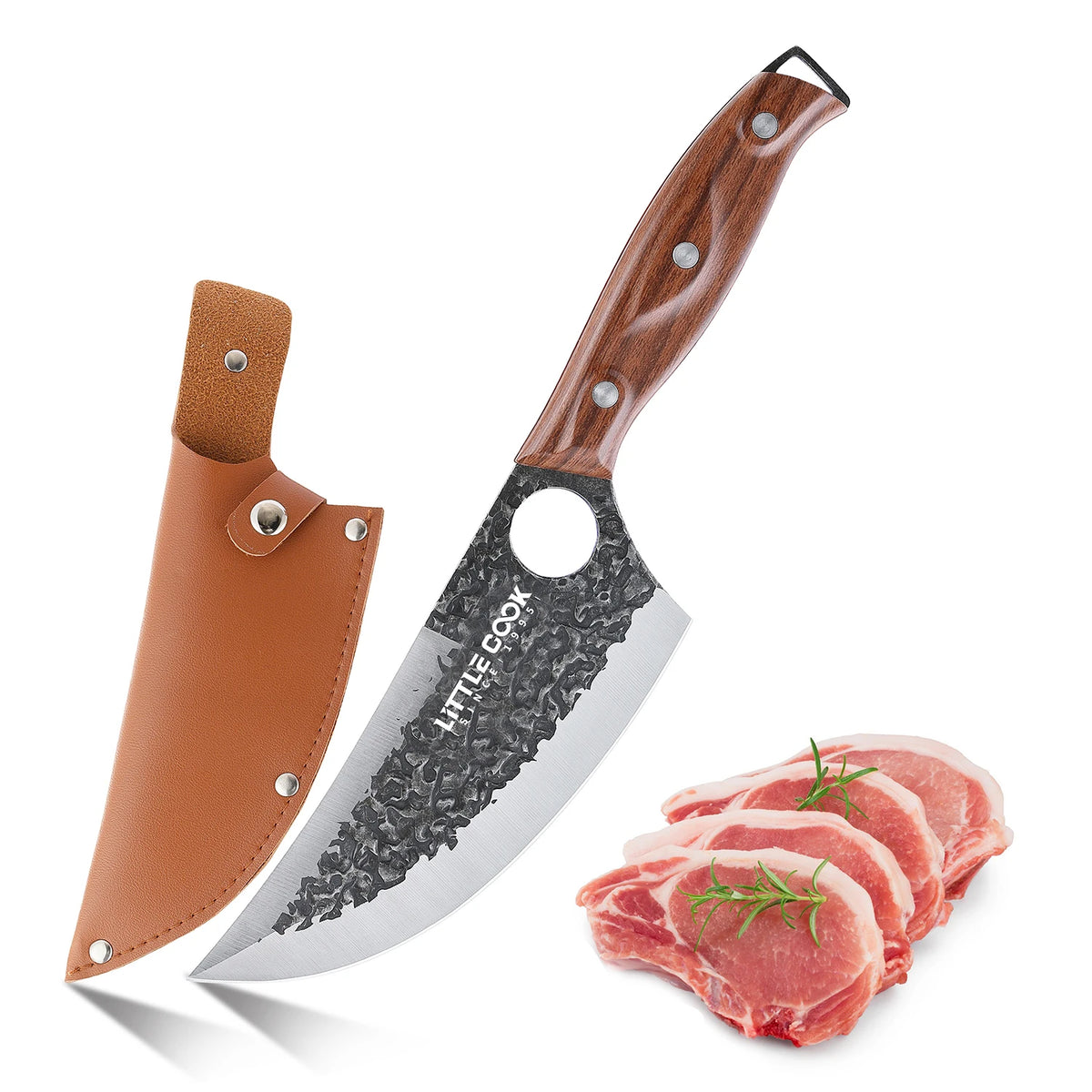 Handmade Viking Chef Knife 6 Inch Butcher Boning Knife Forged Carbon Steel Stainless Kitchen Camping Slaughter Knife for Meat MegaBDM