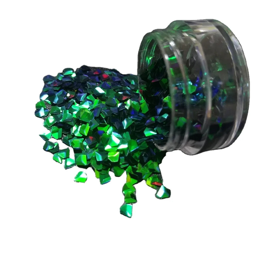 Wholesale B Series Metallic Nail Glitter Use for Glitter Craft Tumbler 3D Diamond Glitter Shape for Christmas Decoration .
