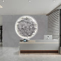 3D Concave Convex Moon Surface Barber Shop Milk Tea Shop Industrial Style Cement Background Restaurant Starry Sky Wallpaper