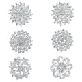 Weiman Factory Direct 6 PCS Silver Gold Rose Gold Plated Crystal Rhinestones Wedding Brooches for Decorative Flowers Alloy Gift