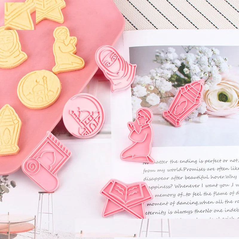 EID MUBARAK Biscuit Mold Cookie Cutters DIY Cake Baking Tools Islamic Muslim Party Decor Al Adha Ramadan Decoration Eid Mubarak