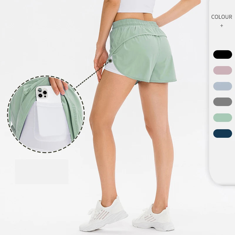 Womens Tennis Yoga Shorts Eco-Friendly Quick Dry Breathable Compression Loose Fit Polyester with Pockets