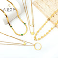 Ason Price Stainless Steel Cuban Chain Heart Pearl Necklace Women Men Jewelry Designer Jewelry butterfly Pendants for Necklace