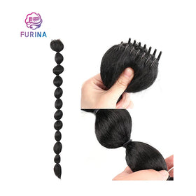 Furina Synthetic Premium Heat Resistant Claw Lantern 100 cm 60 cm Hair Ponytails for Women