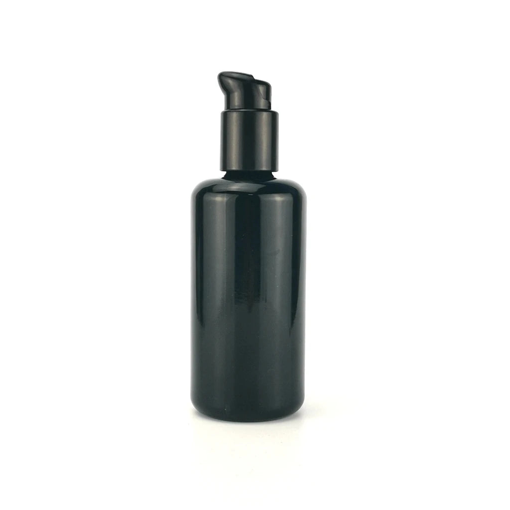 200 ml Black Glass Bottle Serum Pump Bottle Empty Cosmetic Bottle with Lotion Pump 24/410 lock pump for Cosmetic Packaging