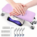 Soft PU Leather Purple Nail Arm Rest Manicure Cushion Comfortable Nail Salon Arm Rest