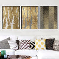 Chic Gold Foil Texture Canvas Poster Wall Hangings Living Room Decor Art Print