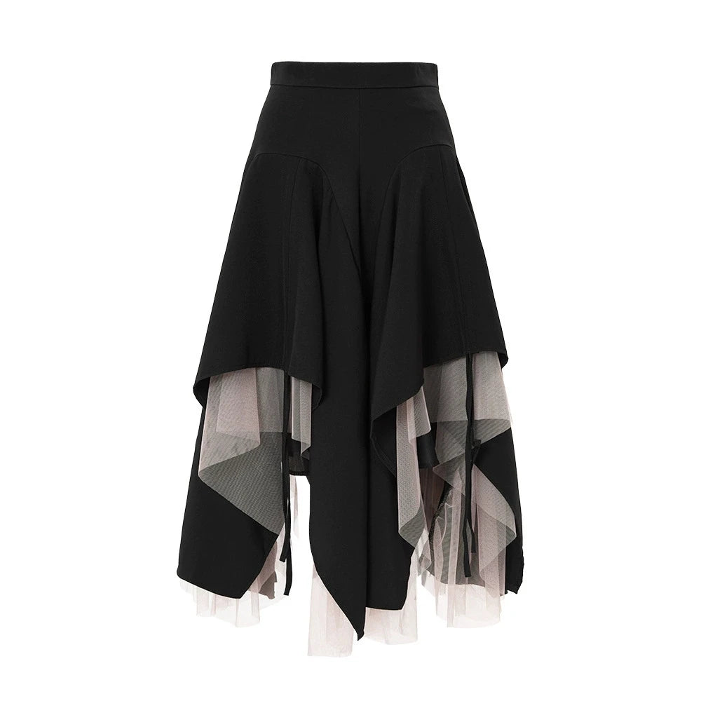 Wholesale 2025 Summer New Shiny Beautiful Elegant Slim Loose Wide Leg Skirts Women's Half Length Skirts