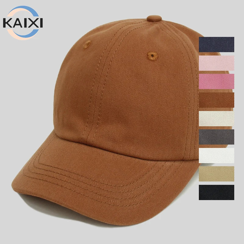 Versatile Solid-color Sun Primary School Students Pure Cotton Duck Tongue Hat Baseball Cap Outdoor Use in Summer for Children