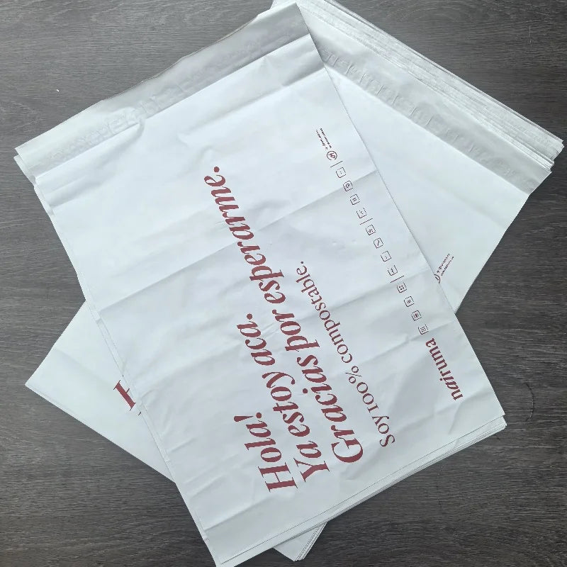 Custom 10x13 Black Biodegradable LDPE Polymailer Shipping Mailing Bag Personalized Envelope Packaging for Shoes Clothing Fur