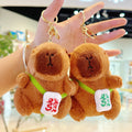 Hot Selling Handmade Capybara Plush Toy Back Gourd Pendant Anime Style Keychain Hanging Decoration and Machine Dolls