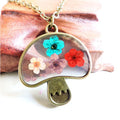 Neck Long Link Acrylic Resin Pendant Dried Flower Charms Pendants Necklace Jewelry