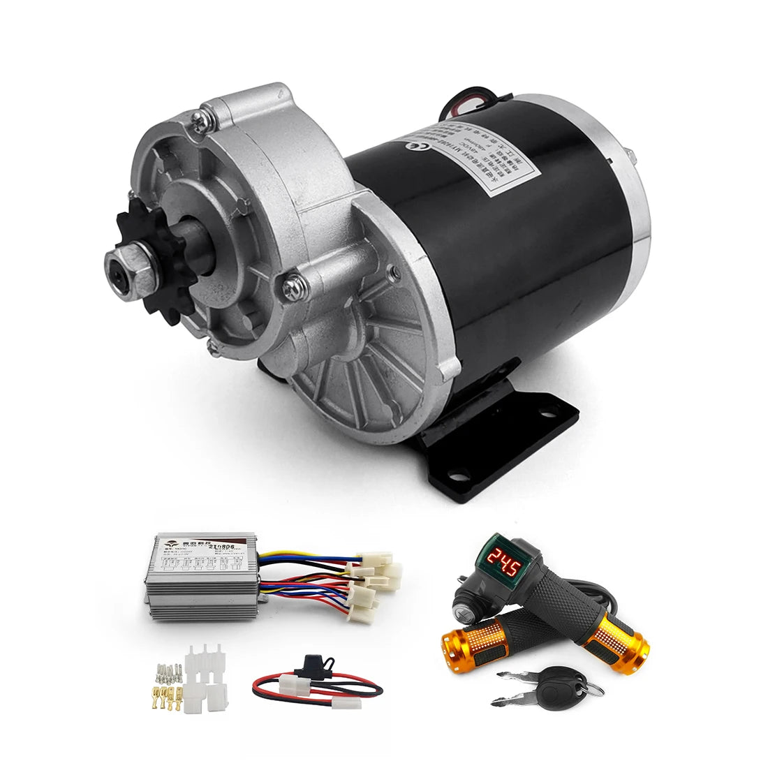 Diy 48V 600W Electric Tricycle Rickshaw Three-wheeled Vehicle Geared Engine Motor 600watt Ebike Conversion Kit