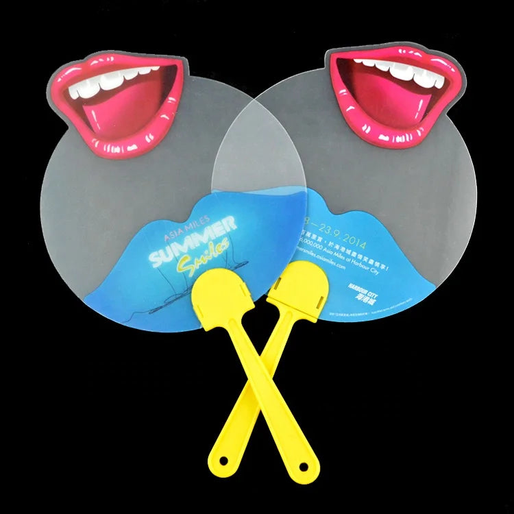 Hand Plastic Fans Business Gift Eco-Friendly Custom Size Modern Design Colorful Various Designs Wholesale