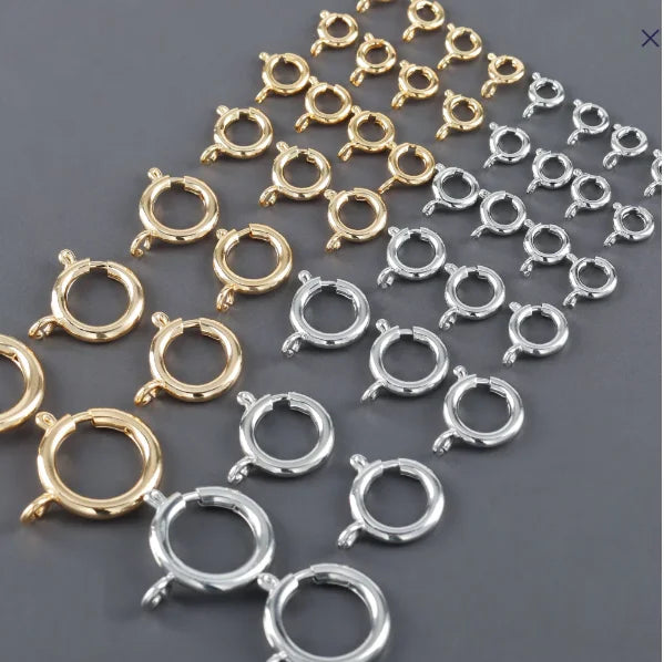 316 Stainless Steel Clasp Spring Ring Clasps Hooks DIY Jewelry Making Necklace Connector Bracelet Jewelry Clasps