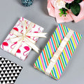 17gsm Thin Moisture-Proof Tissue Paper Custom Printed Flamingo Stripe Flower for Candle Use Resin Coated Screen Printing