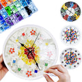 Mosaic Blue Wall Clock DIY Silent Clock Kits for Bedroom Decor Arts and Crafts Supplies for Kid
