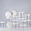 4 oz 32 oz Food Grade Recyclable Plastic Cookie Jar White Lids Cake Sugar Canned Food Snack Candy Jelly Chocolate Chewing Gum