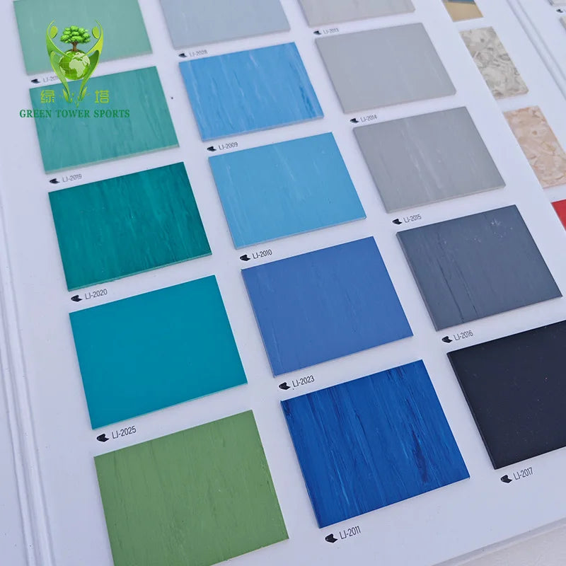 Wholesale Customized Cheap Indoor Double Braided Wear-Resisting Performance Homogeneous Pvc Vinyl Flooring for Hospital