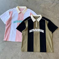 OEM Custom Print Logo Half Zipper Spain Football Shirt Mens Sports Wear Retro Soccer Jersey With Collar Knit Men's Polo T-Shirts