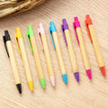 New Press Bamboo Pen Hotel Office Student Advertising Gift Pen Printable Laser Logo Bamboo Ballpoint Pen