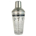 14oz Glass Cocktail Shaker with Metal Lid Clear Food Safe Bar Shaker for Margarita Measurements